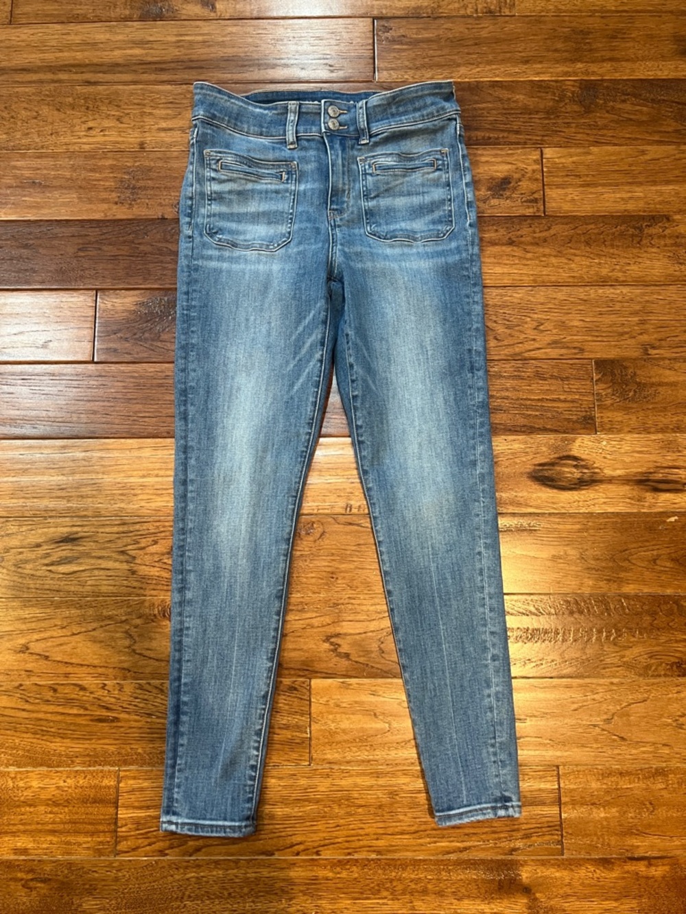 American Eagle Jeans, Next Level Stretch Hi-Rise Jeggings Size 8 - Picture 2 of 9